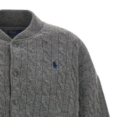 Polo Ralph Lauren Padded Knit Braided Bomber Jacket
