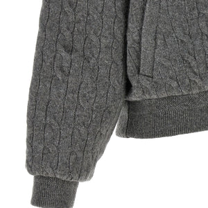 Polo Ralph Lauren Padded Knit Braided Bomber Jacket
