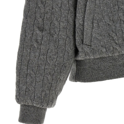 Polo Ralph Lauren Padded Knit Braided Bomber Jacket