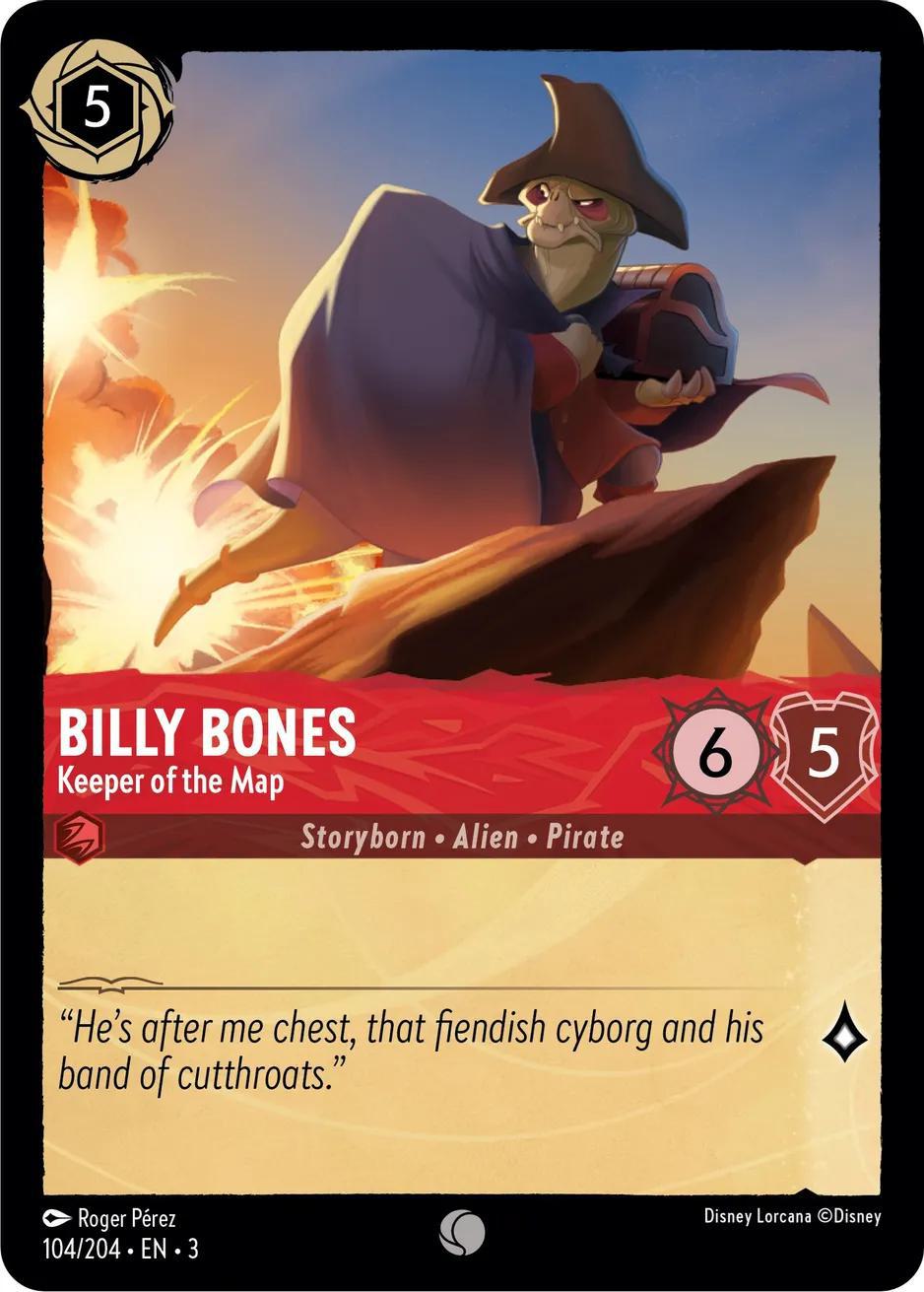 Billy Bones - Keeper of the Map - 104/204 [Into the Inklands] [Non-Foil]