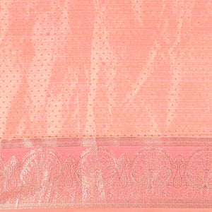 Pink zari buttas art silk half saree, traditional patterned border, zari design blouse & intricate dupatta