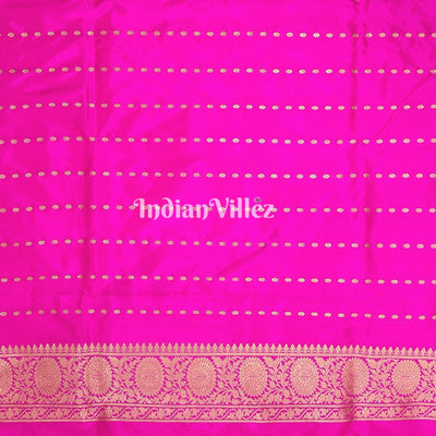 Yellow Pink Designer Banarasi Katan Silk Saree