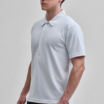 White Textured Polo T-Shirt