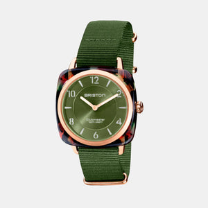 Clubmaster Chic Women Quartz Olive Green Dial Analog Nato Watch 21536.PRA.UG.26.NOL