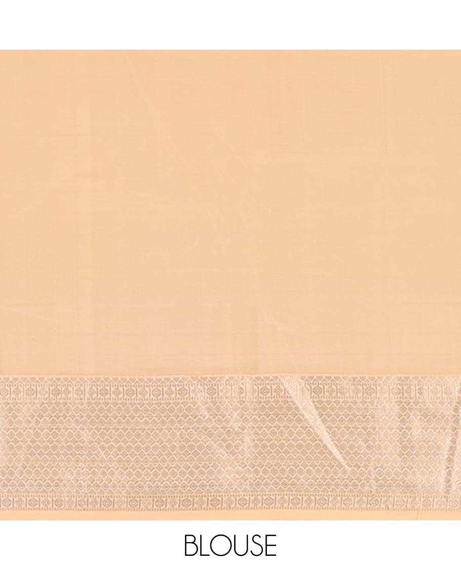 Maroon buttas & checked silk saree, contrast intricate pallu & border steeped with traditional zari motifs