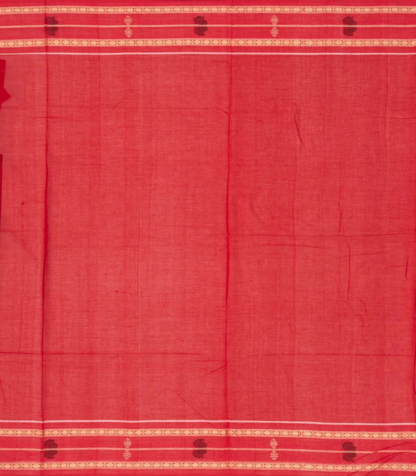 Dark Blue Orissa Cotton Saree With Mango Motifs And Floral Butta