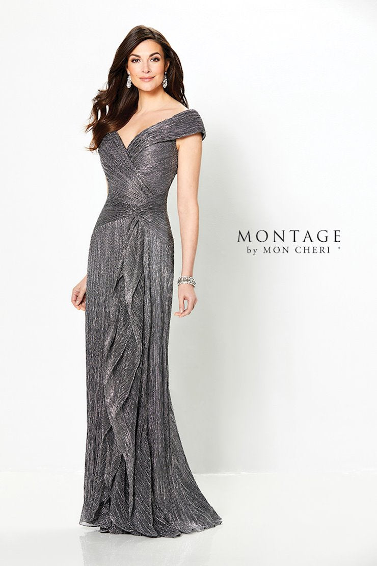 Montage 219975 A Line Long Ruched Formal Dress