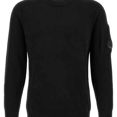 C.p. Company Lambswool Grs Sweater With Lens Detail