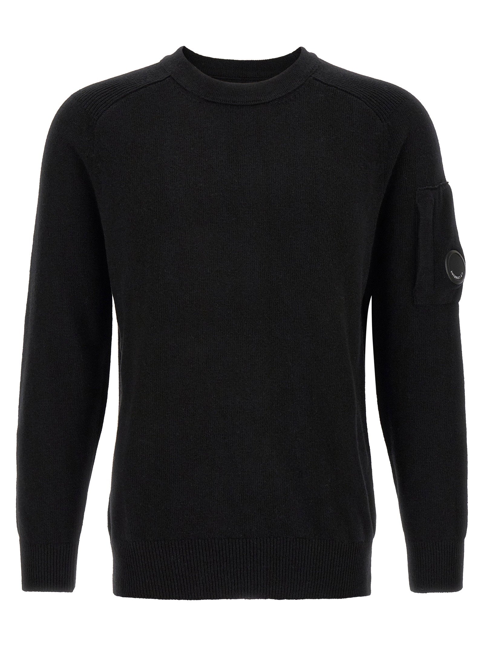 C.p. Company Lambswool Grs Sweater With Lens Detail