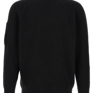 C.p. Company Lambswool Grs Sweater With Lens Detail