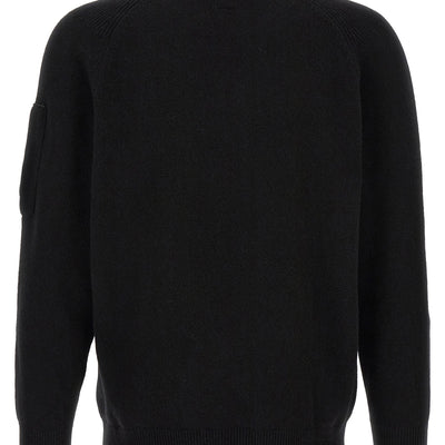 C.p. Company Lambswool Grs Sweater With Lens Detail