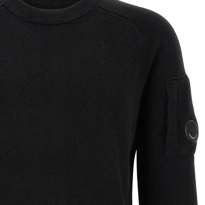 C.p. Company Lambswool Grs Sweater With Lens Detail
