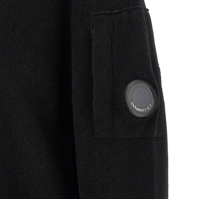 C.p. Company Lambswool Grs Sweater With Lens Detail