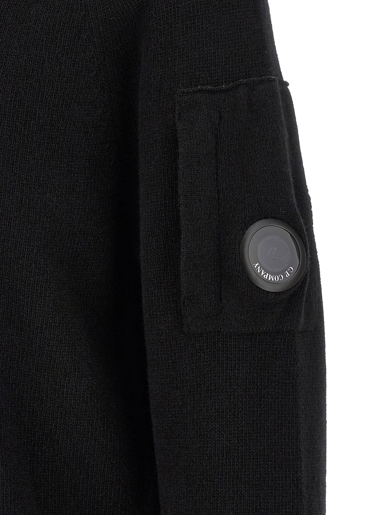 C.p. Company Lambswool Grs Sweater With Lens Detail