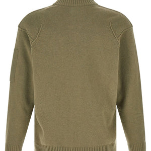 C.p. Company Lambswool Grs Cardigan With Lens Detail