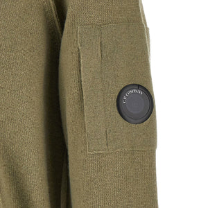 C.p. Company Lambswool Grs Cardigan With Lens Detail