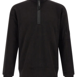 C.p. Company Diagonal Raised Fleece  Sweatshirt And Lens Detail