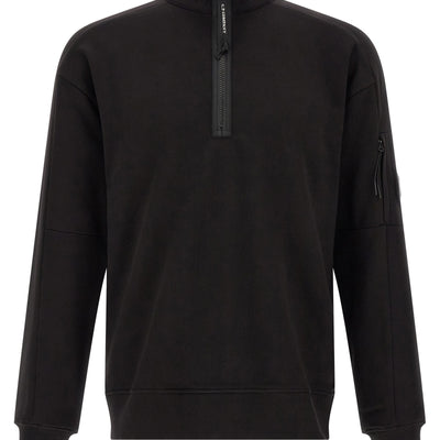 C.p. Company Diagonal Raised Fleece  Sweatshirt And Lens Detail