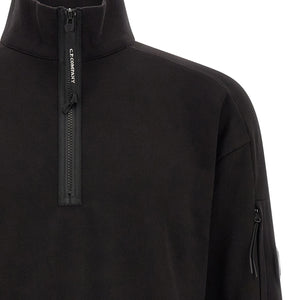 C.p. Company Diagonal Raised Fleece  Sweatshirt And Lens Detail
