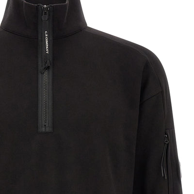 C.p. Company Diagonal Raised Fleece  Sweatshirt And Lens Detail