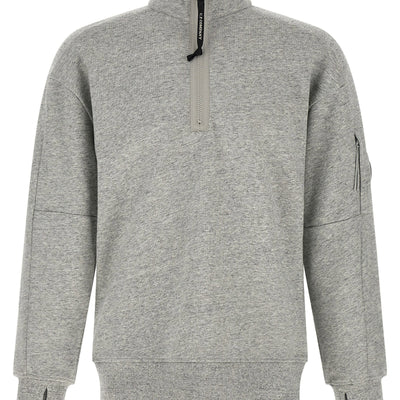 C.p. Company Diagonal Raised Fleece  Sweatshirt And Lens Detail