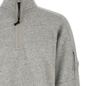 C.p. Company Diagonal Raised Fleece  Sweatshirt And Lens Detail