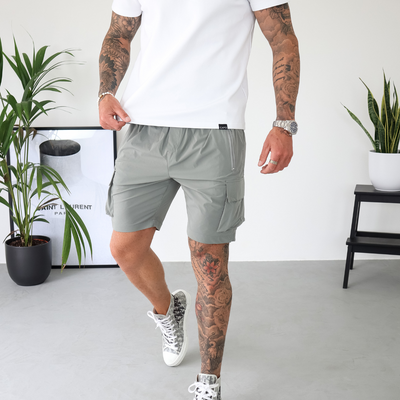 CAPO Lightweight Light Grey Cargo Shorts