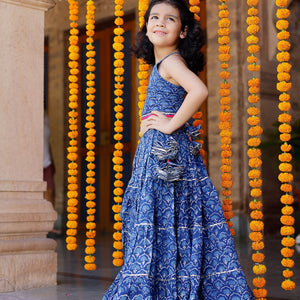 Moana Handblock Cotton Lehenga Set