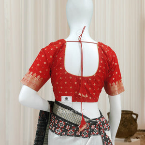 Exclusive  Deep Red Designer Banarasi Blouse