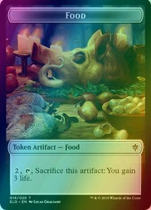 Bear Token (08) // Food Token (18) [Throne of Eldraine Tokens] [Foil]