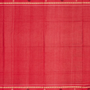 Black Handloom Orissa Cotton Saree With Contrast Pink Border