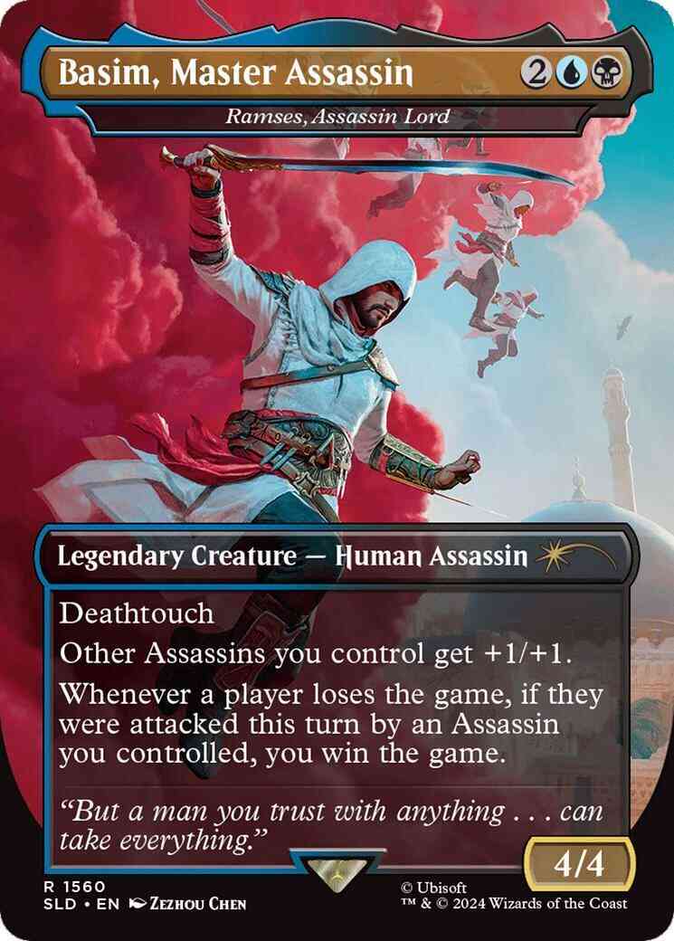 Basim, Master Assassin - Ramses, Assassin Lord [1560] [Borderless] [Lethal Legends] [Secret Lair Drop] [Non-Foil]