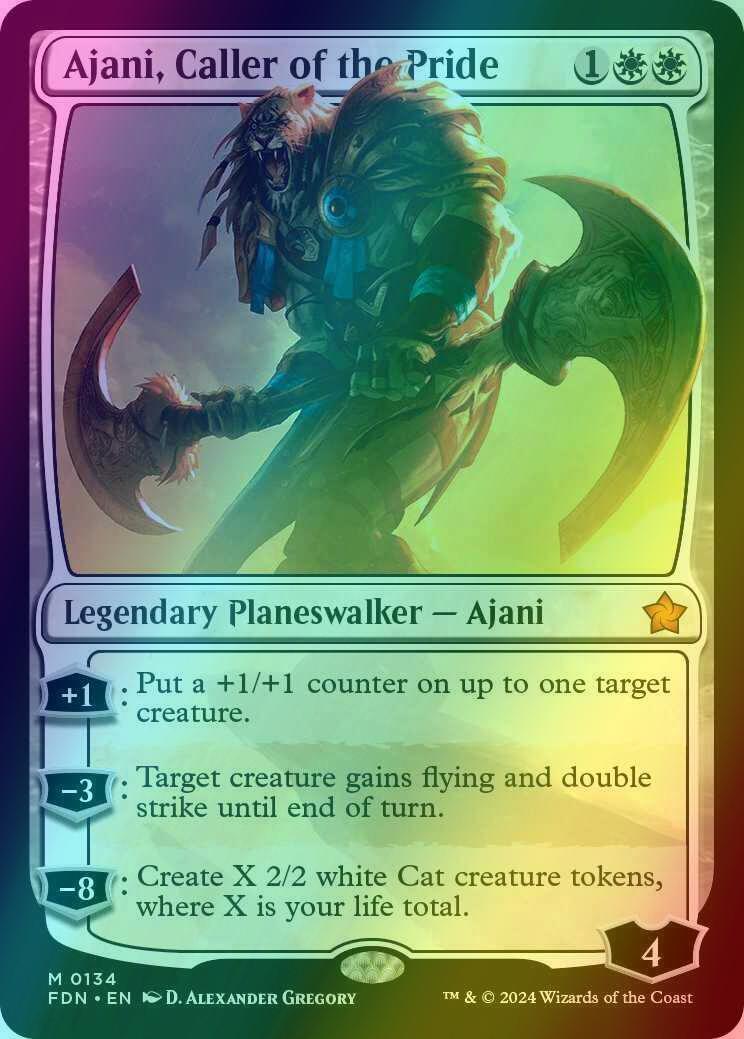 Ajani, Caller of the Pride [134] [Foundations] [Foil]