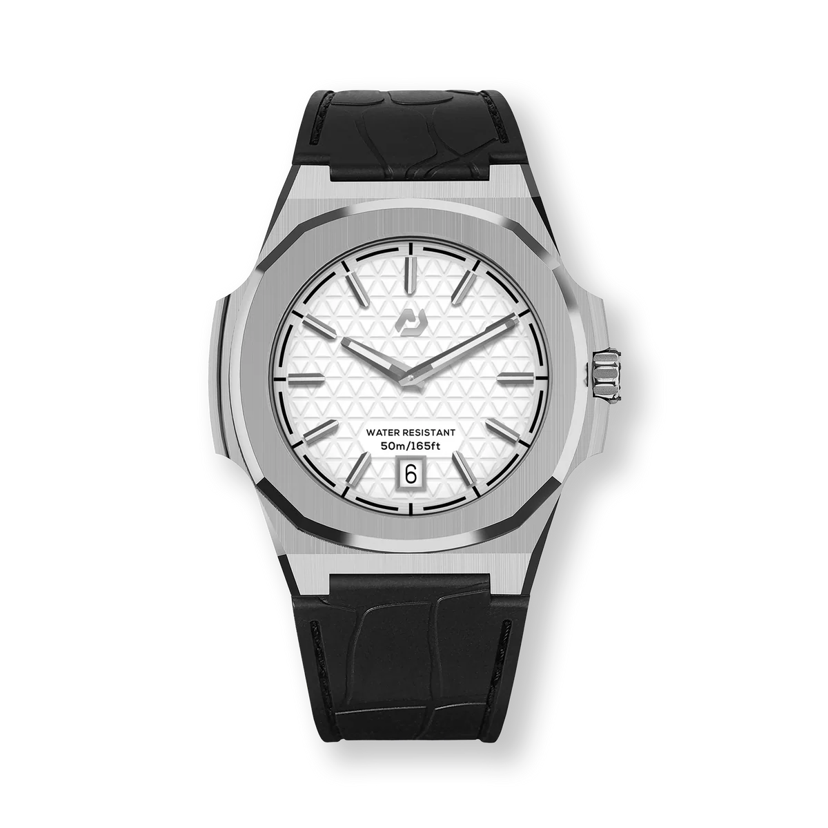Nuun Official MT Silver Men Analogue Watch White Dial With Silver Marker - MT Silver 40.5mm