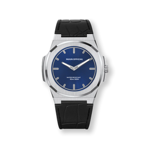 Nuun Official MS Silver Men Analogue Watch Blue Dial With Silver Marker - MS Silver 38mm