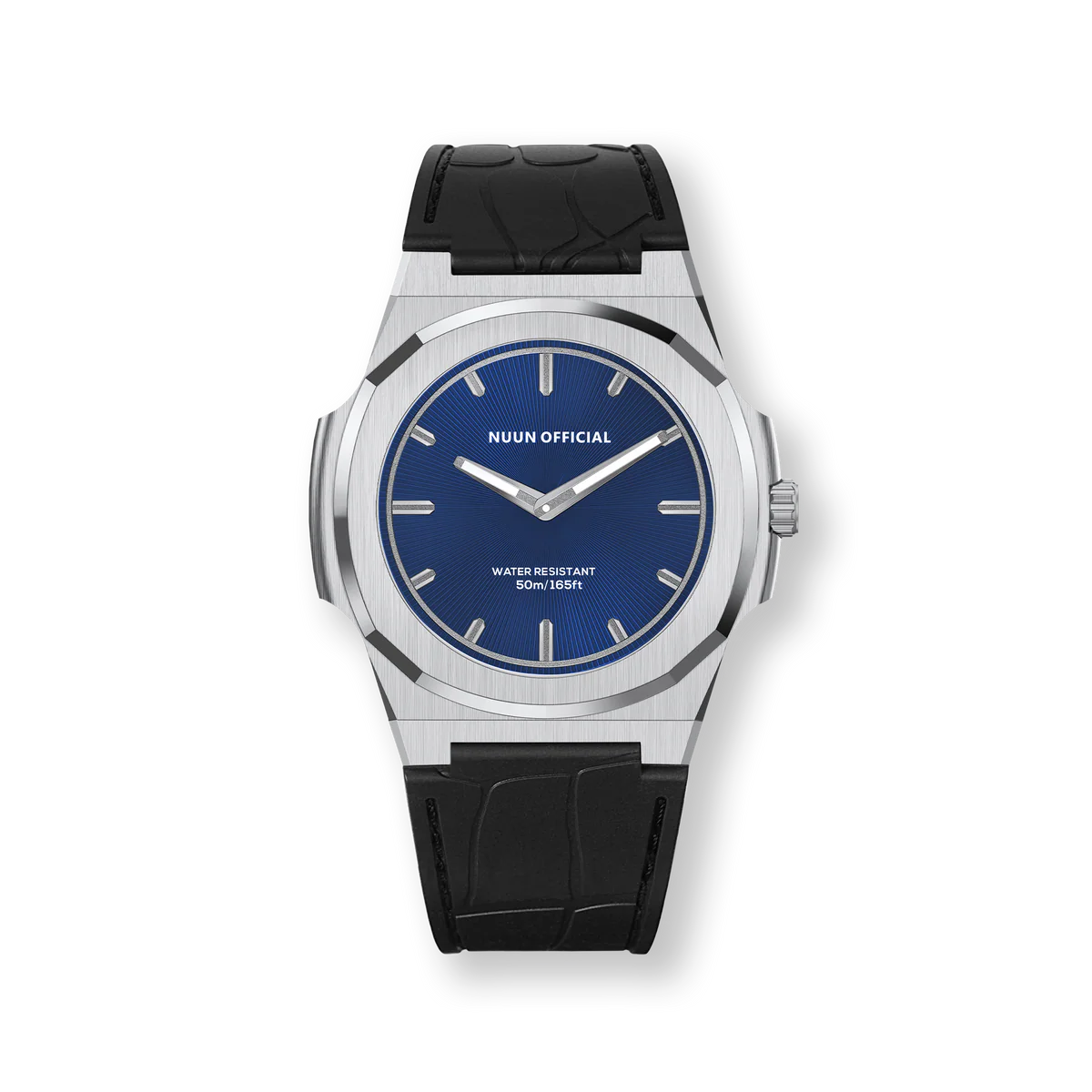 Nuun Official MS Silver Men Analogue Watch Blue Dial With Silver Marker - MS Silver 38mm