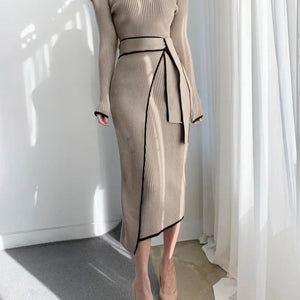 Helen Premium Woolen Midi Dress