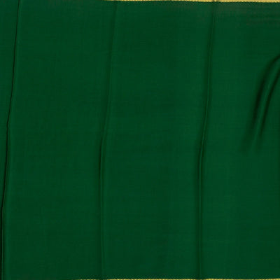 Red Mysore Crepe Silk Saree With Contrast Border