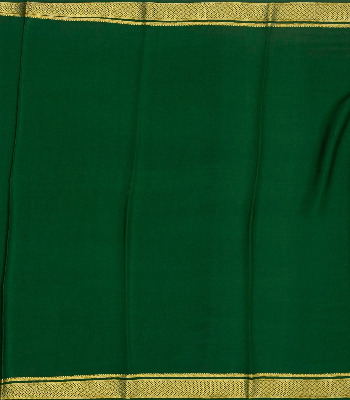 Red Mysore Crepe Silk Saree With Contrast Border