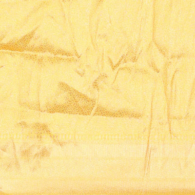 Yellow floral printed art silk half saree, contrast traditional design border, jacquard blouse & dhavani
