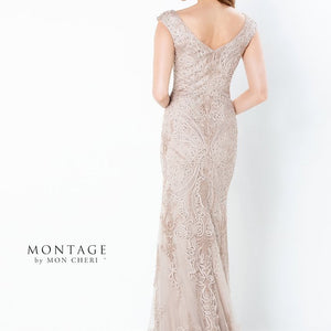 Montage 220934 Fitted Long Beaded Evening Formal Dress