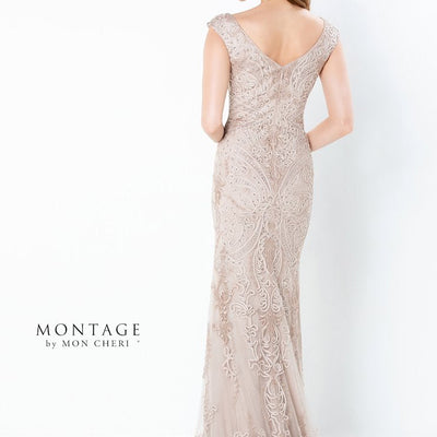 Montage 220934 Fitted Long Beaded Evening Formal Dress