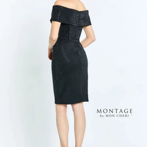 Montage 220949S Short V Neck A Line Cocktail Dress