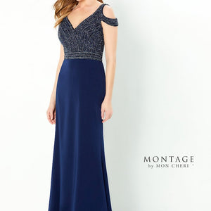 Montage 220951 Beaded Gown Long Bodice Formal Dress