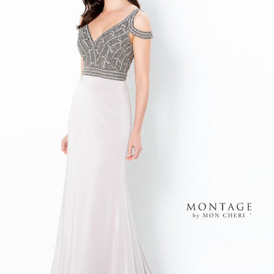 Montage 220951 Beaded Gown Long Bodice Formal Dress