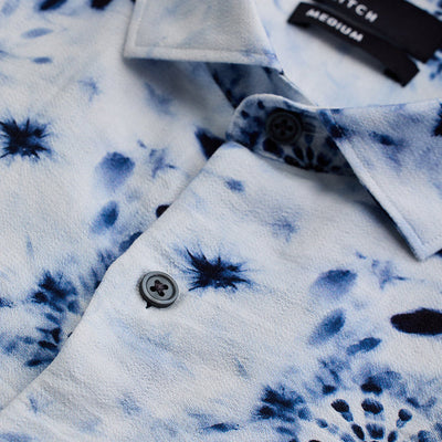White Textured Floral Shirt