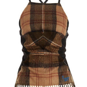 1/Off Checked Scarf Top