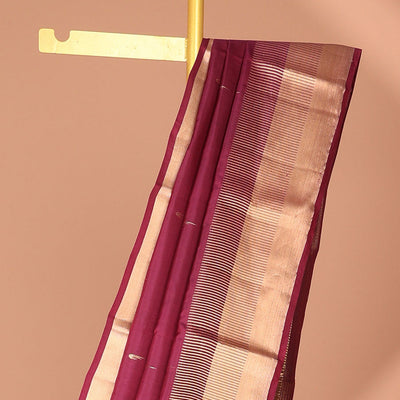 Maroon muniya buttas Vasundhara silk mix saree,  zari border & zari design pallu