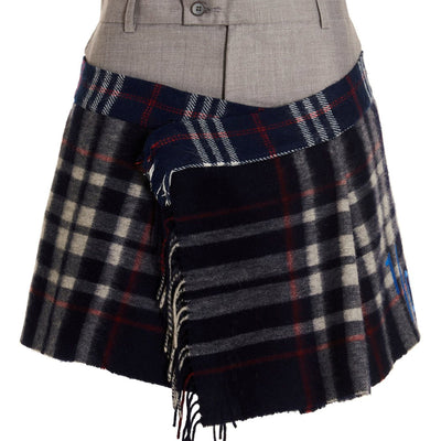 1/Off Check Scarf Reworked Skirt