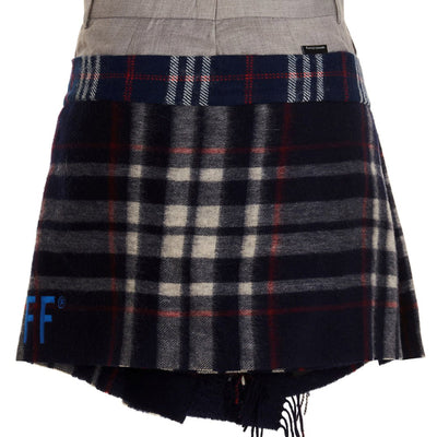 1/Off Check Scarf Reworked Skirt